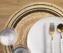 Viniliko Set van 4 personen, Carthago, zwart, rond, 4U, diameter 40 cm