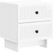 vidaXL Table de chevet Laqué blanc 43 x 34,5 x 47,5 cm Bois d'ingénierie
