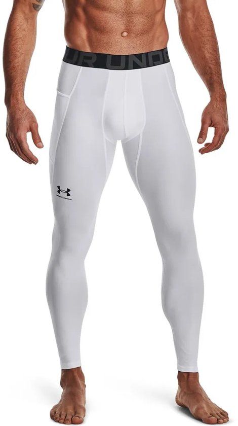Under Armour UA Heatgear Armour Leggings Heren Sportlegging - Wit