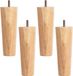 Set de 4 pieds de meuble en bois M10 12cm