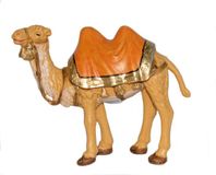 Merkloos Beeldje van een kameel - kunststof - 12 cm - dierenbeeldjes - voor kerststal