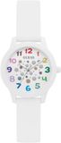 Guess Tink Quartz Analoog Horloge Wit Doos: 100% Bio-Based Nylon | Armband: 100% Siliconen 32 mm GK0014L1, GK0014L2