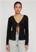 Urban Classics Ladies Mesh Cardigan Zwart Polyamide