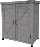 AXI Felix houten opbergkast – Tuinkast van FSC Hout - Magnetisch sluitsysteem - Verstelbare poten - 80x45x93cm - Warm Grijs