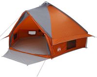 vidaXL Tipi Tente pour 10 Personnes Gris et Orange