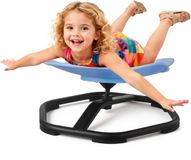 VEVOR Kinderdraaistoel, Sensorische Draaistoel in Olifantvorm, Draagvermogen 100 Kg, Sensorisch Speelgoed met Antislip Metalen Voet, Bevordert Coördinatie, Balans en Concentratie, Blauw