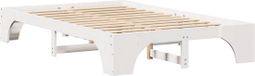 vidaXL Bedframe Wit Massief Grenenhout 120 x 200 cm