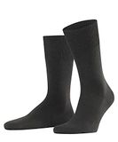 FALKE ClimaWool eenkleurig wol lyocell sokken heren grijs - maat 41-42