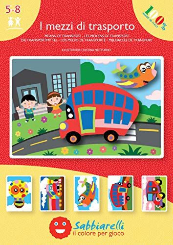 Álbum Sabbiarelli Para Colorear Con Arena - 5 Postales De Navidad Pre-pegadas - Manualidad Limpia Para Niños Y Adultos