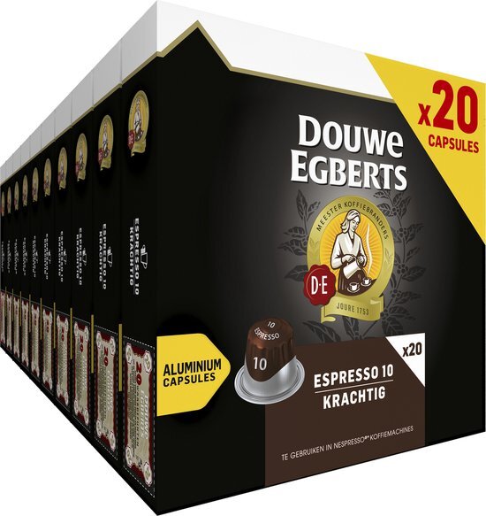Douwe Egberts Espresso Krachtig koffiecapsules - 10 x 20 cups - voordeelpak