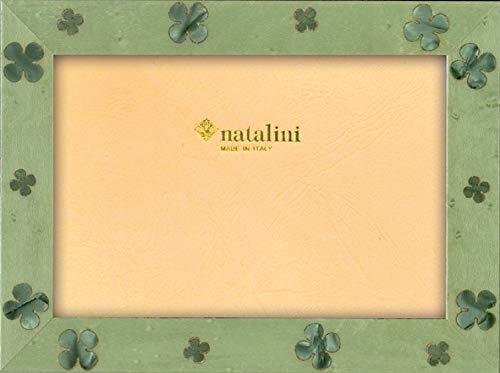 Natalini Marquetry Photo Frame Gemaakt in Italië, Tulpenhout, Groen, 4"X 6"