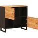 Meuble d'appoint marron 80 x 33 x 75 cm bois de manguier massif