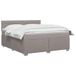 vidaXL Boxspringbed met matras, taupekleurig, 140 x 200 cm, met stoffen bekleding