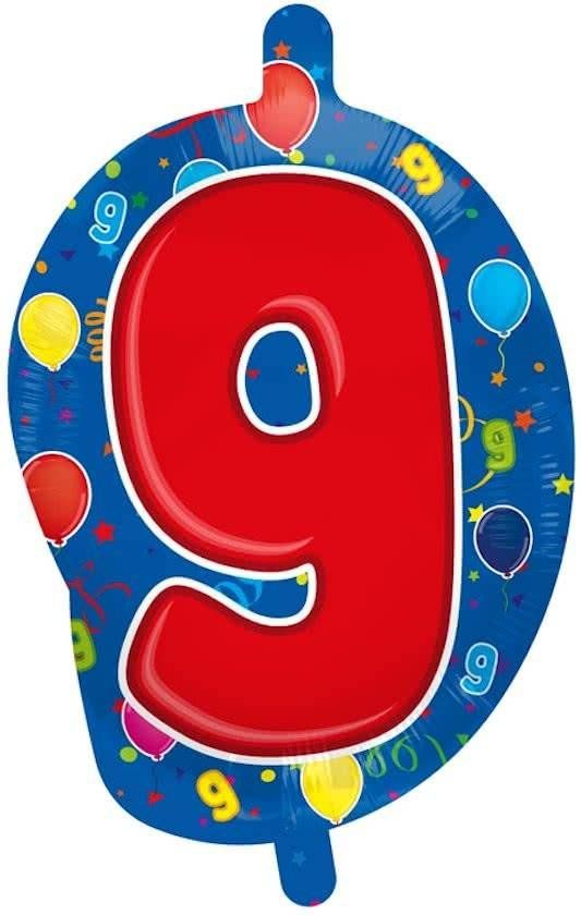 Folat Folieballon Shape 9 Zonder vulling 56cm