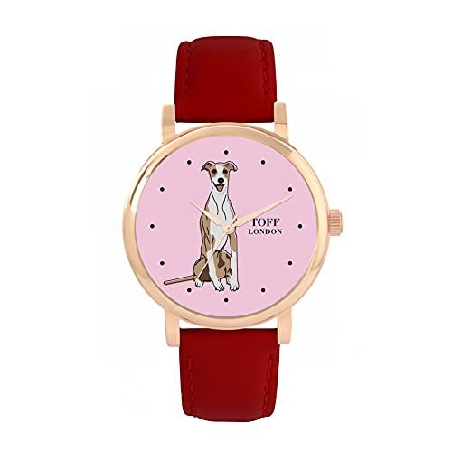Toff London Beige Whippet Hondenhorloge - 5059656654360