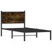 Maison Exclusive Lit en métal design, finition chêne fumé, sans matelas, dimensions 90x200 cm