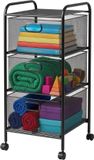 Merkloos / Sans marque Relaxdays Rolwagen - 33 x 63 x 31,5 cm - Zwart