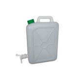 Ecoplast Jerrycan 10 liter, kunststof vat met kraan, neutraal, 10 l