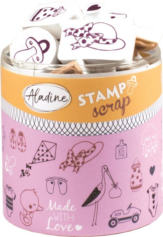 Aladine Stampo Stempel Set Geboorte 35 stuks