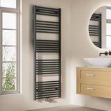 EMKE Badkamerradiator 160 x 60 cm, handdoekradiator centrale aansluiting antraciet 761W