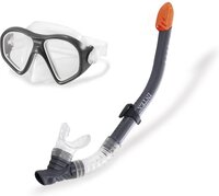 Intex Snorkelset Reef Rider Zwart/Grijs 2-delig - 55648