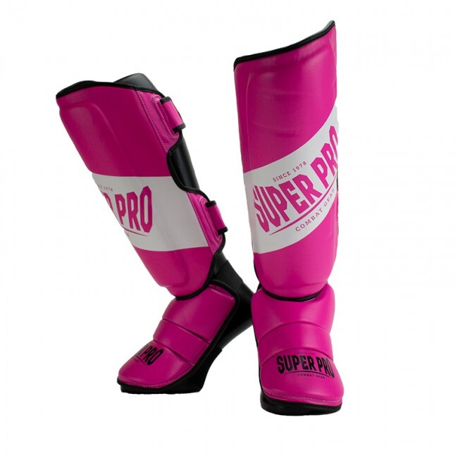 Super Pro Combat Gear Rebel Scheenbeschermers - Roze/Zwart/Wit - XXS