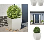 vidaXL Plantenbakken 2 st 40x40x40 cm roestvrij staal