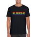 Bellatio Decorations Gay shirt Flikker in regenboog letters zwart heren M