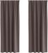 vidaXL Blackout Gordijnen met Ringen 2 st Donkerbruin 260 x 140 cm
