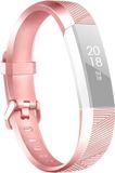 By Qubix Qubix - Siliconen bandje voor Fitbit Alta/Alta HR - Maat Large - Rosé Goud