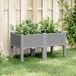 Prolenta Maison Exclusive Plantenbak met poten, lichtgrijs, 80x40x42 cm, PP-kunststof