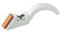 Fackelmann Mes/schaarslijper, roestvrij staal, wit, 19 x 4,5 x 6,3 cm