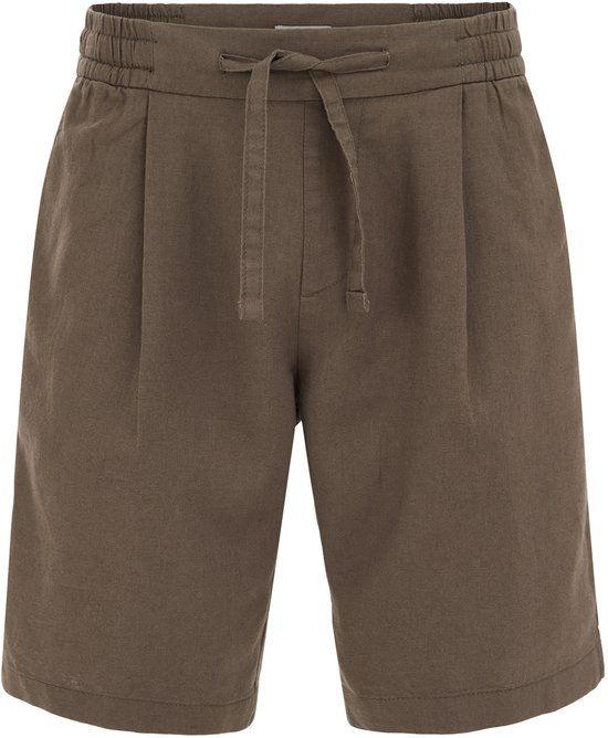 WE Fashion Heren relaxed fit short van linnenmix