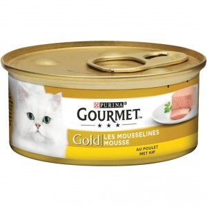 Gourmet Gold Mousse Kip kattenvoer 1 tray 24 blikken