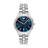Emporio Armani Heren 41MM Zilverkleurig Roestvrij Staal Horloge, AR11728