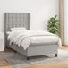 Maison Exclusive - Lit boxspring avec matelas, gris clair, 100 x 200 cm, textile