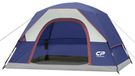 Tente - Tente dôme - 4 personnes - 1 double toit - Polyester - 8 x 7 ft