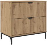 vidaXL Nachtkastje, artisanaal eikenkleurig, 63,5 x 36 x 61 cm