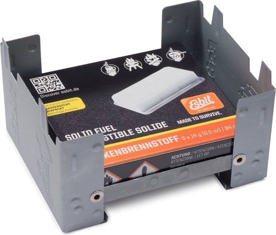 Esbit Pocket Stove S - Titanium - Incl. 6x14 gr Esbit Blokjes - Compact