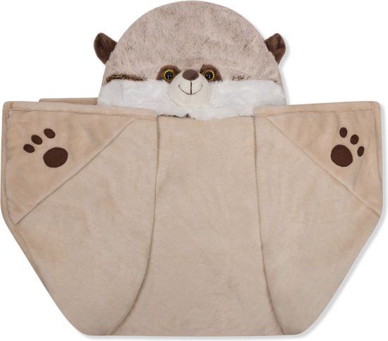 4KidsOnly Noxxiez Fleece Deken Stokstaartje Beige 100x130 cm