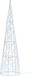 Anna's Collection LED kegel kerstboom lamp - zilver - 30 leds - 60 - metaal - timer