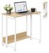 Bureau pliant, 6 roulettes, blanc naturel, 80x50 cm
