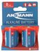 Ansmann Pile Alcaline Mono D, LR20, 1,5V, pack de 2 pièces dans un blister en carton