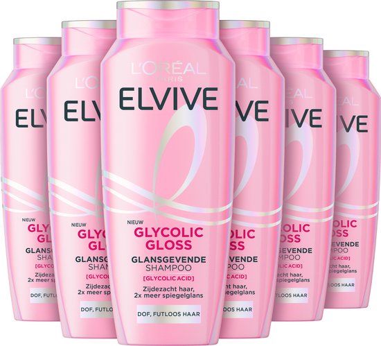 L'Oréal Paris Elvive Glycolic Gloss Shampoo - 6 x 250ml
