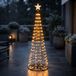 Spetebo LED-Dekofigur Lichterbaum mit Stern Spitze für Außen (Anzahl, 1 St., Stück), mit Fernbedienung und Timer