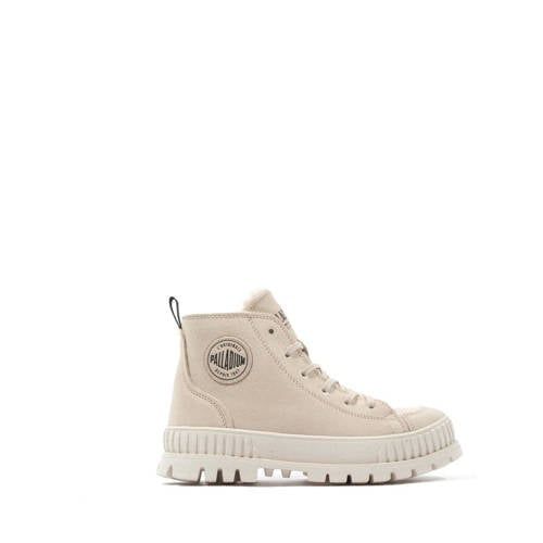 Palladium Pallashock Zip Warm leren sneakers beige