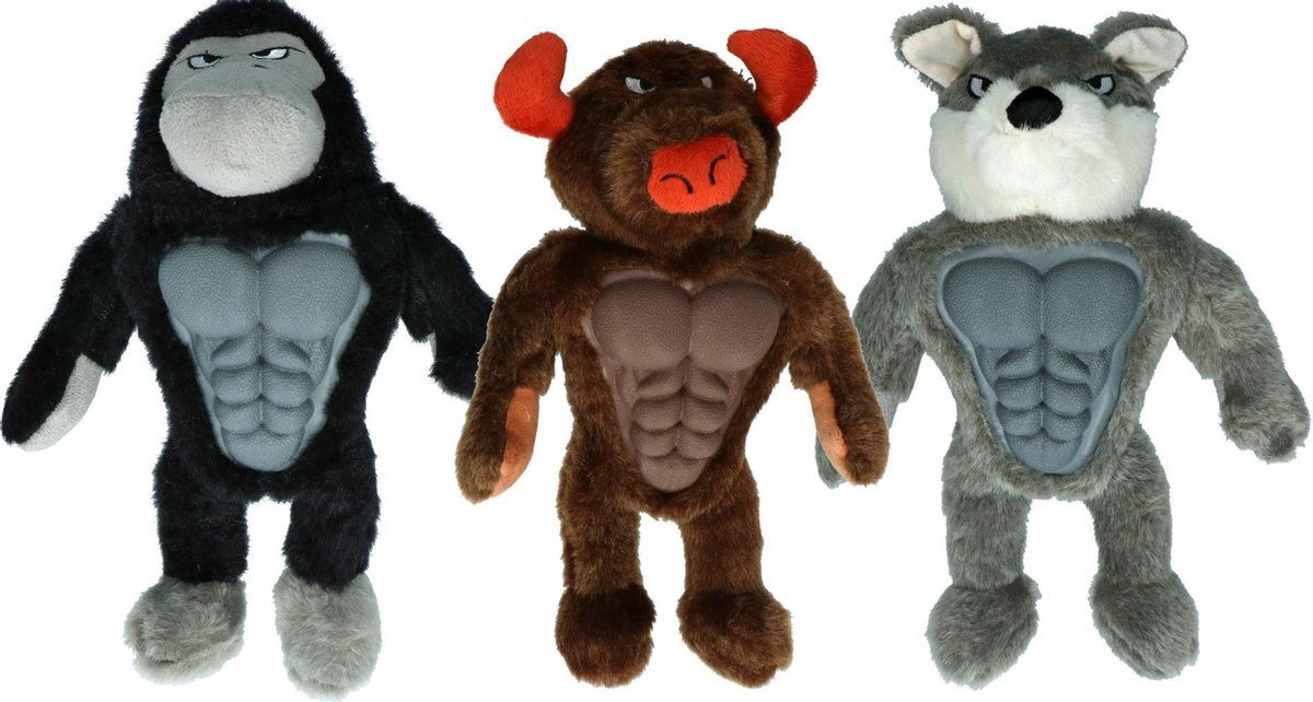 Petsport Six-Packers Ape - Pluche Hondenspeelgoed