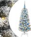 vidaXL Kunstmatige Kerstboom 150 LED's Groen en Wit 120 cm