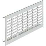 Häfele Grille de ventilation H3627 carrée aluminium argenté avec entretoises lisses, 500 x 102 mm