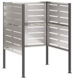 Syfax Afvalcontainer scherm 85 x 85 x 113 cm Roestvrij staal zilver